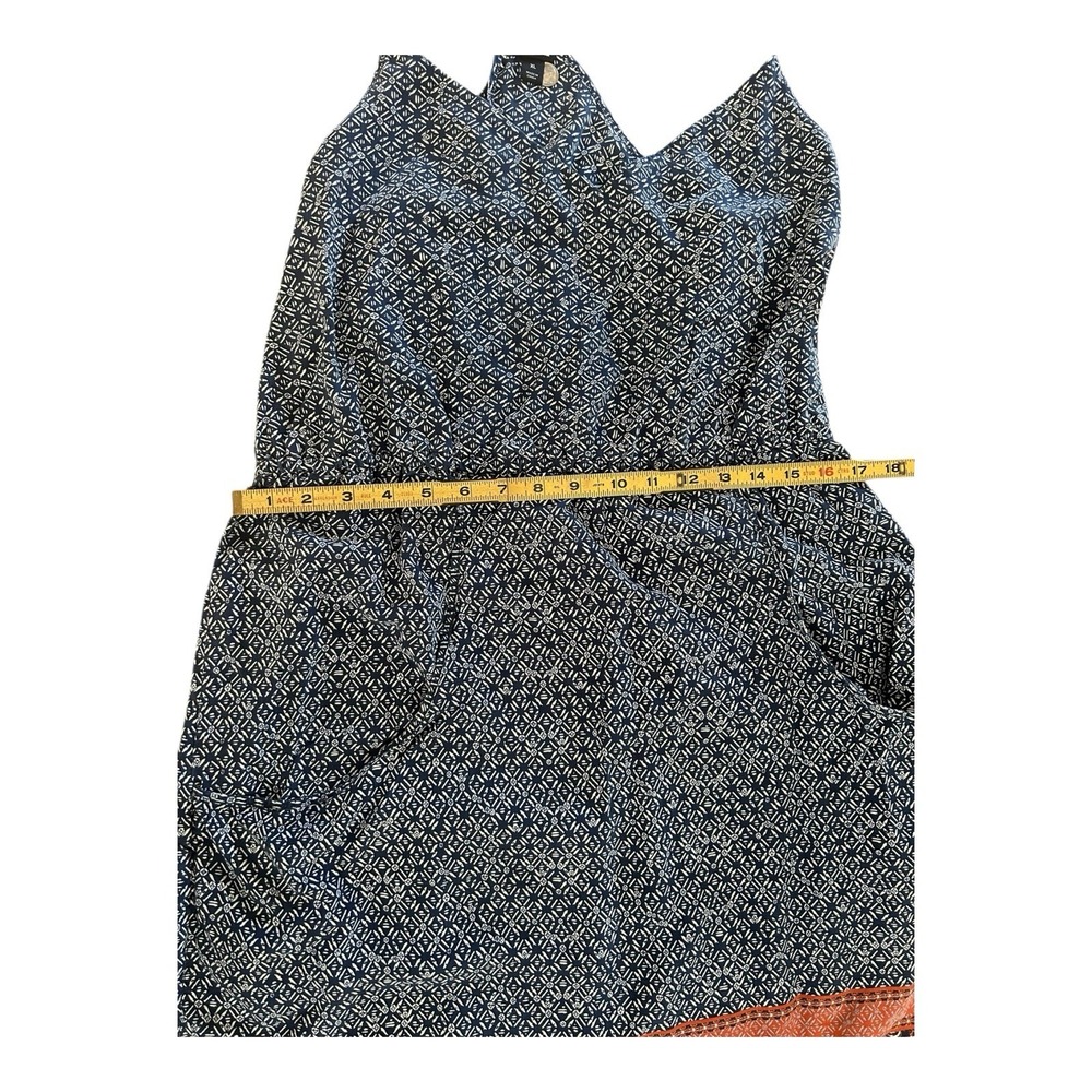 PATAGONIA Lost Wildflower Dress in Sunburst Crux Navy w Pockets Adjustable Sz XL - Picture 7 of 12